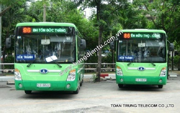 Toàn Trung chuyên lắp đặt bảng điện tử cho xe khách, xe buýt giá cạnh tranh nhất TP HCM