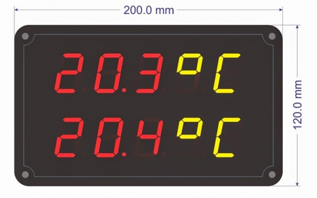 Bảng điện tử hiển thị nhiệt độ ngày càng được sử dụng phổ biến 
